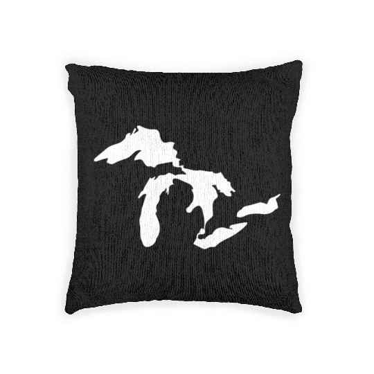 Great lakes white Woven Pillows