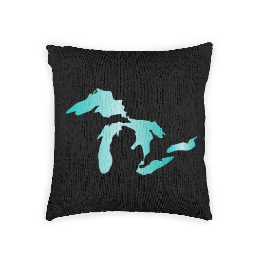 Great Lakes Aqua Woven Pillows