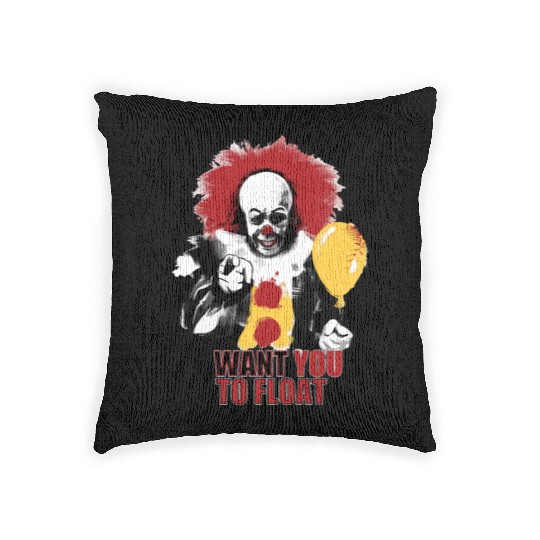 Creepy Pennywise LIGHT Version Art Character Woven Pillows