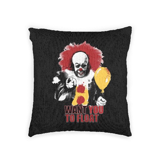 Creepy Pennywise LIGHT Version Art Character Woven Pillows