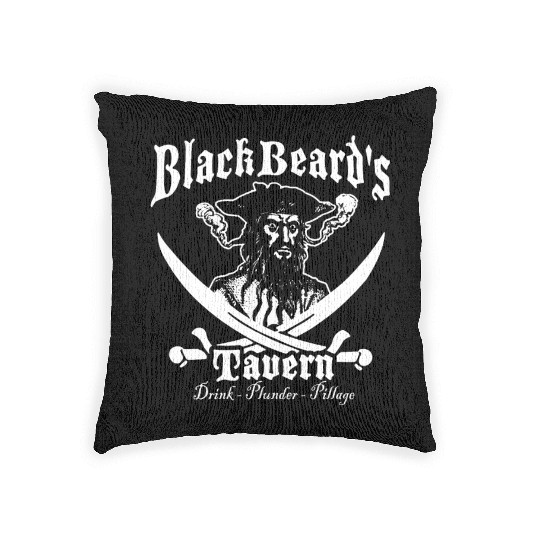 BLACK BEARDS TAVERN Mechanics Work Pirate Bar Drin Woven Pillows