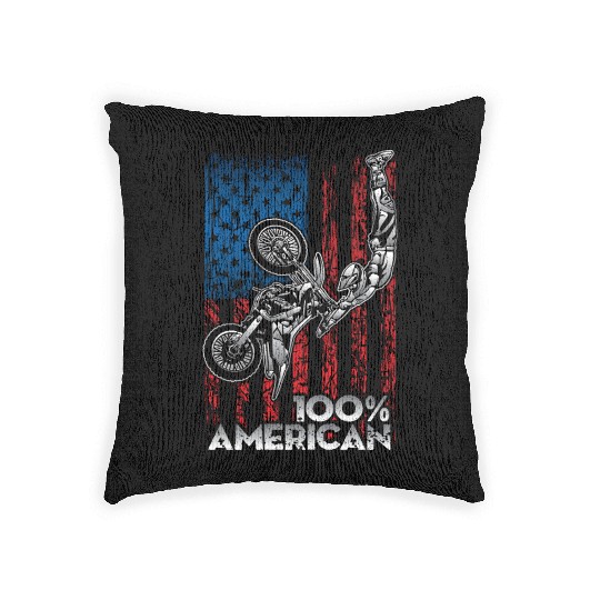 American Motocross USA Woven Pillows