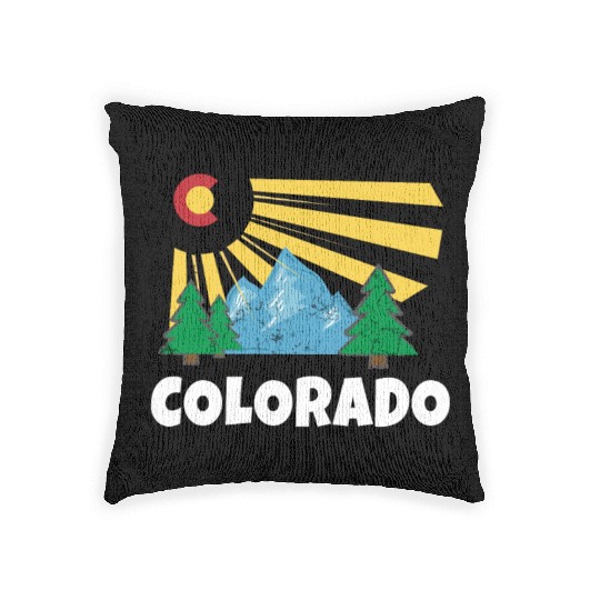 Native Colorado Gifts CO State Flag Sunrise Woven Pillows