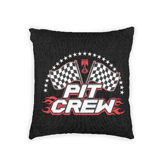 Pit Crew Great For Racing Teams Or Just For Fun Woven Pillows