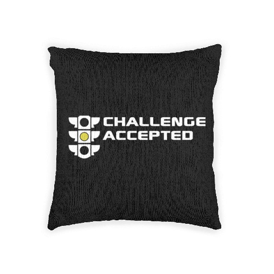 Challenge Accepted stoplight automotive mechanic c Woven Pillows