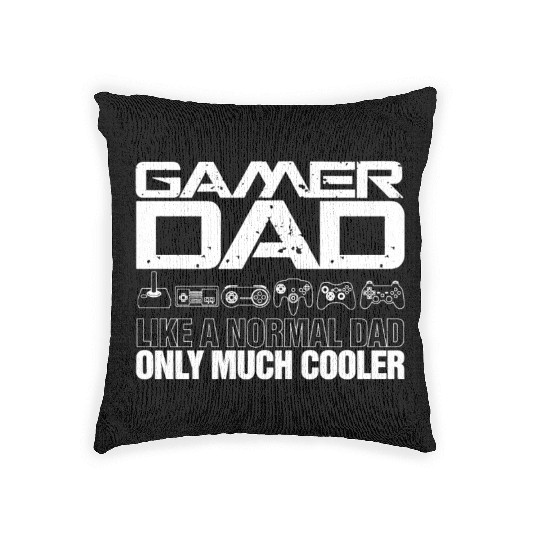 Gamer Dad Mens Video Game Fathers Day Birthday Gif Woven Pillows