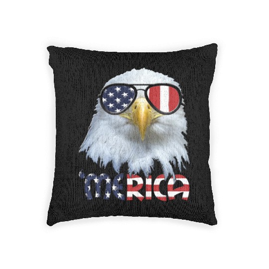 American Eagle 4th July US Merica Election Gift Woven Pillows