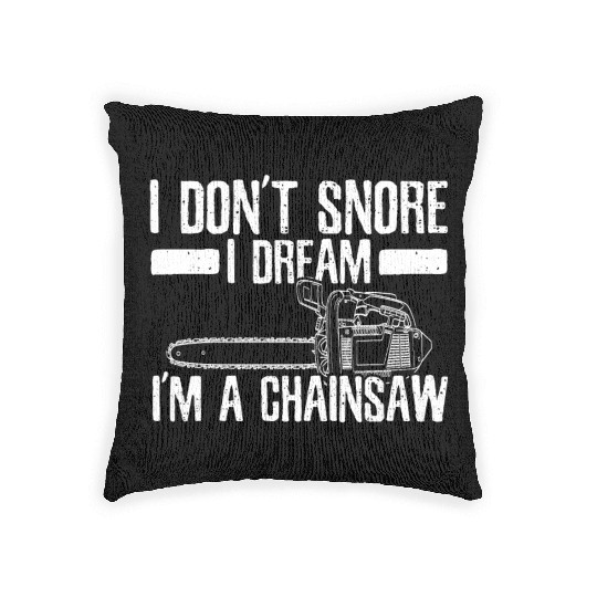 Chainsaw - Funny Lumberjack Gift Woven Pillows