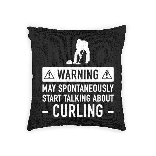 Movie - funny curling for men or women Woven Pillows
