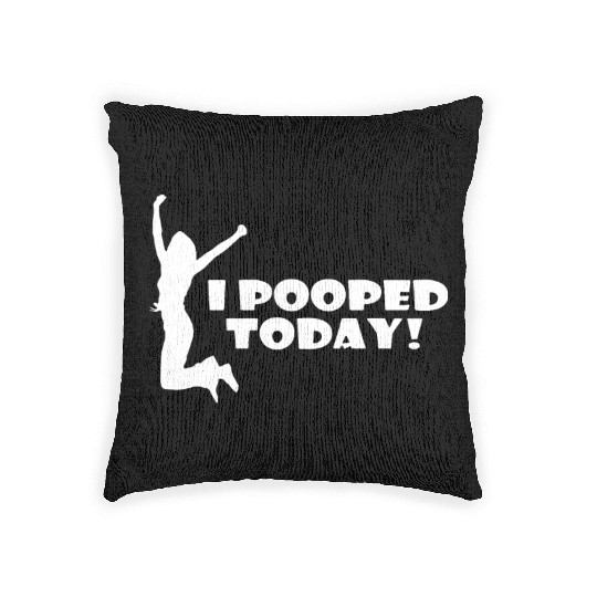I pooped today friend Woven Pillows
