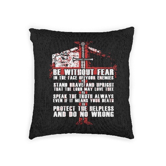 Templar - the knights templar code Woven Pillows
