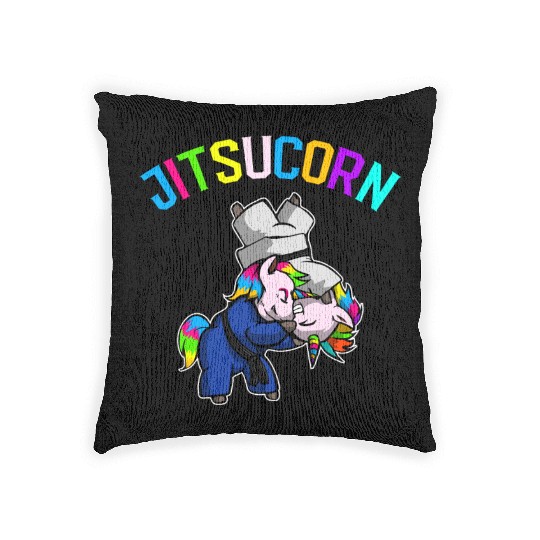 FLGBT Jitsucorn Unicorn BJJ and Jiu Jitsu Woven Pillows