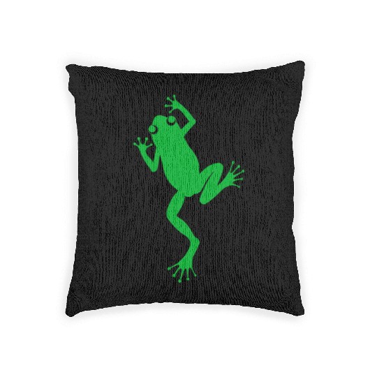 frog green Woven Pillows