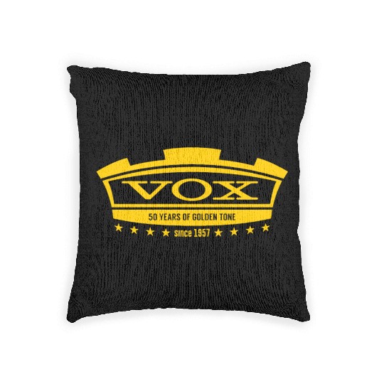 Vox Amplification Guitar Gold Tone Woven Pillows Womens Mens