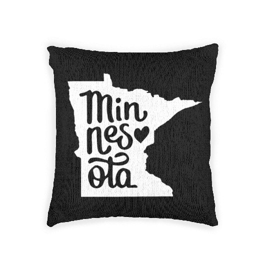 Minnesota Home State Minnesota music Woven Pillows