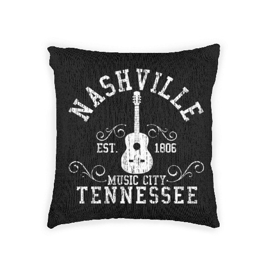 Nashville Tennessee - Country Music City Gift Woven Pillows