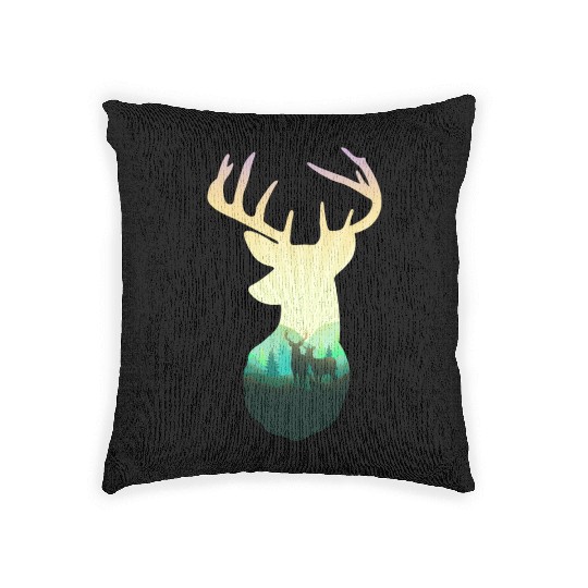 Deer Family In The Forest Unisex Cool Woven Pillows