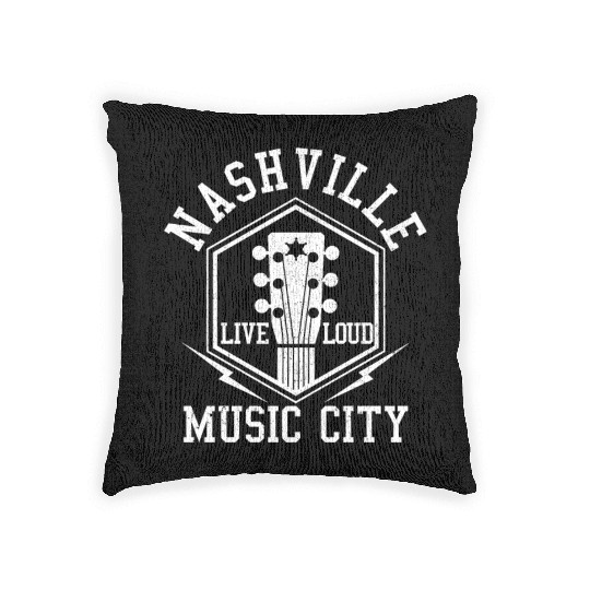 Nashville Tennessee - Country Music City Woven Pillows
