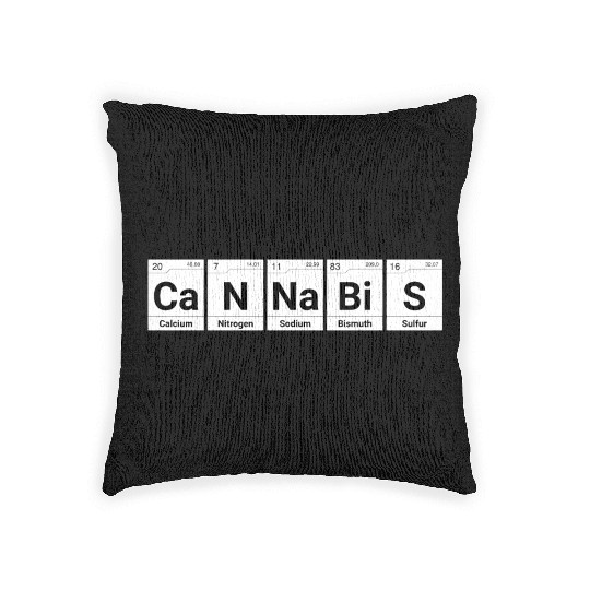 Cannabis Periodic Table Woven Pillows