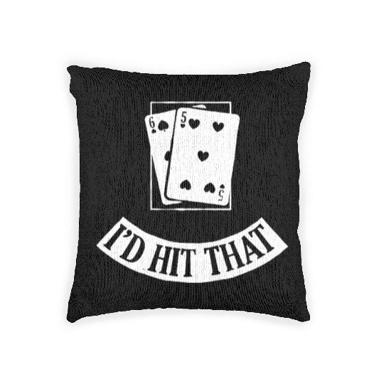 Funny Cards Black Jack Blackjack Gamble Casino Las Woven Pillows