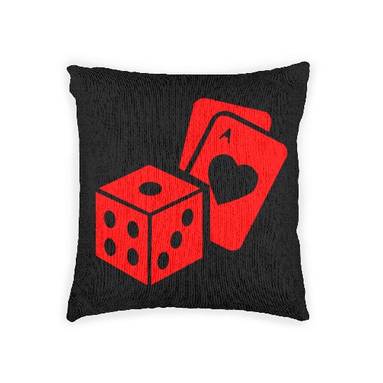 dice and card games Woven Pillows