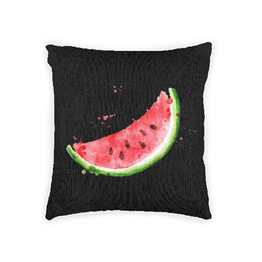 Image: Watercolor, Watermelon Woven Pillows