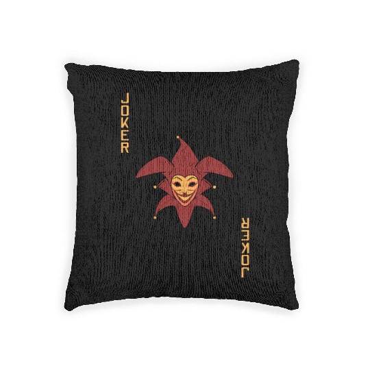 Joker Playing Card Woven Pillows
