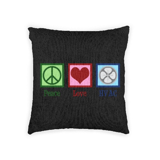 Peace Love HVAC Woven Pillows