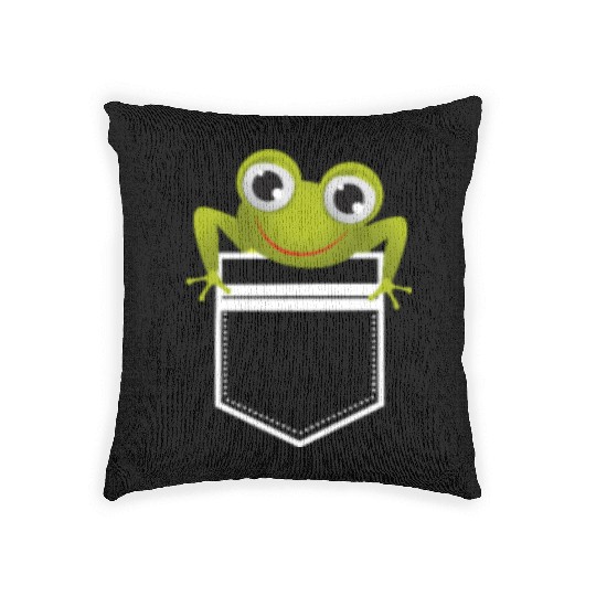 Cute Pocket Frog Toad Amphibian Animal Gift Woven Pillows