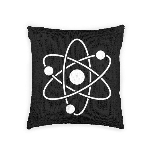 Atom Symbol Icon Woven Pillows