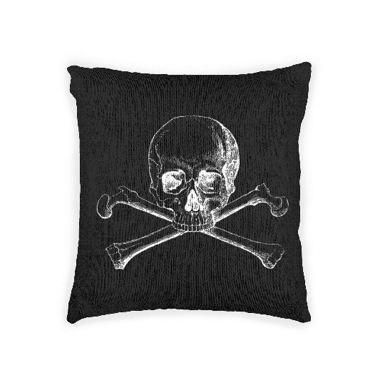 Skull and Crossbones Woven Pillows
