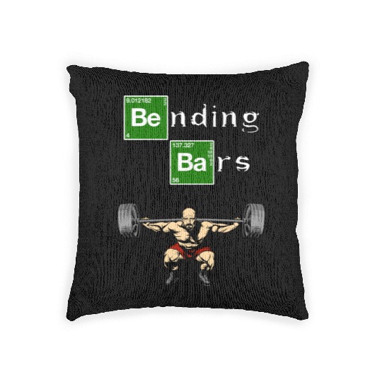 Bending Bars Walter White Gym Motivation Woven Pillows