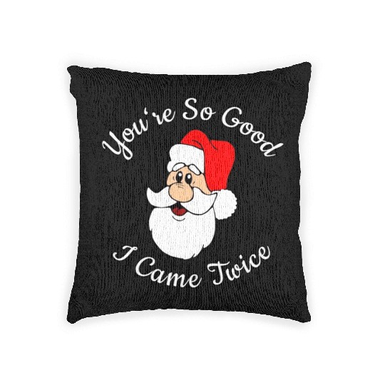 Adult Humor Naughty Dirty Santa Christmas Gift Woven Pillows