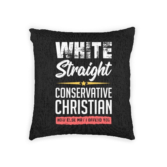 Funny political conservative Christian gift idea Woven Pillows