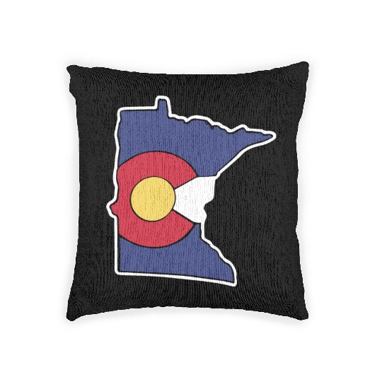 Colorado Flag Minnesota State minnesota grandpa Woven Pillows
