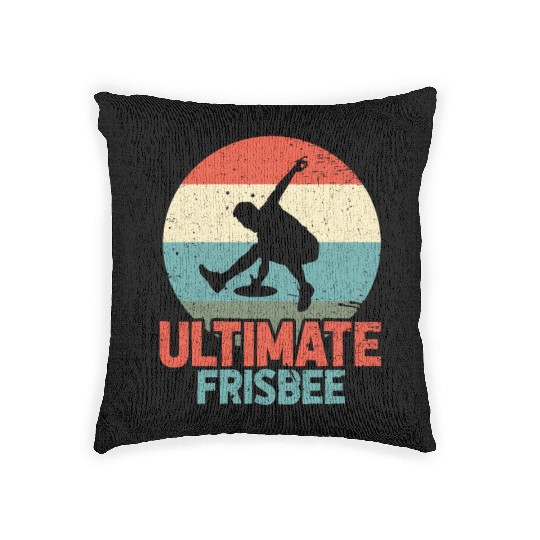 Ultimate Frisbee Retro Woven Pillows