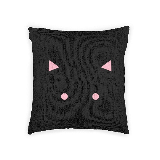 Cat Face Meow Woven Pillows