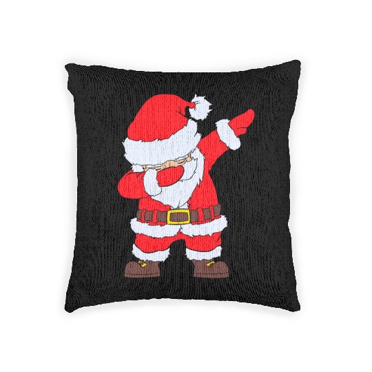 Dabbing Santa Woven Pillows Santa Claus Christmas Dab