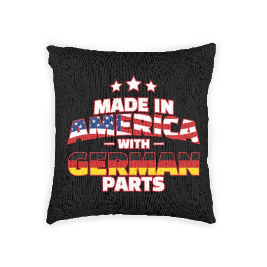 Made in America with German Parts Funny Germerican Woven Pillows