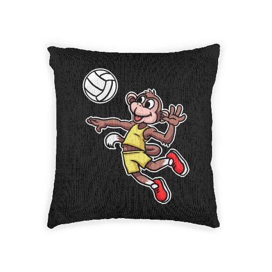 Volleyball Monkey Sport Handball Active Sport Woven Pillows