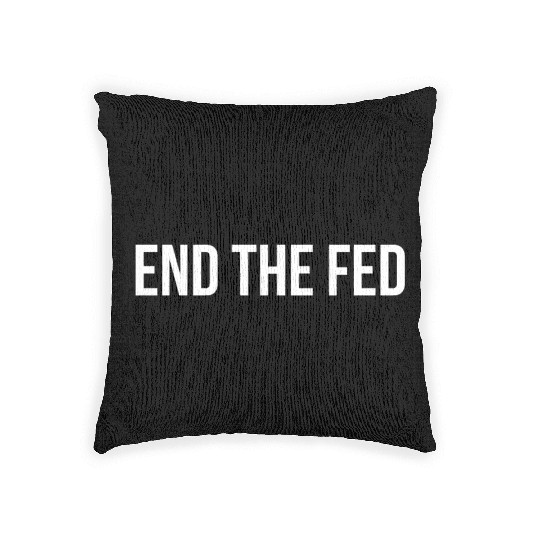 End The Fed Conspiracy Debt Usury Federal Reserve Woven Pillows