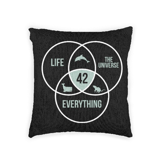 42 Answer to Everything Universe Life Circle Woven Pillows