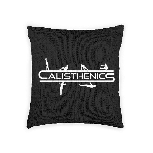 Calisthenics Exercises Street Workout Lettering Woven Pillows