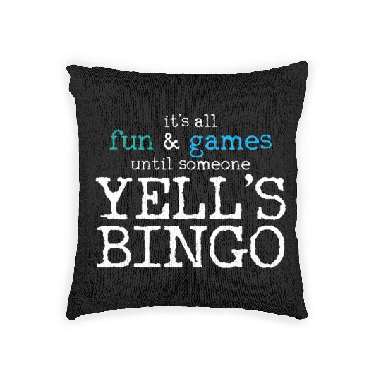Bingo Winner Yell's Bingo Bingo Winning Card Woven Pillows