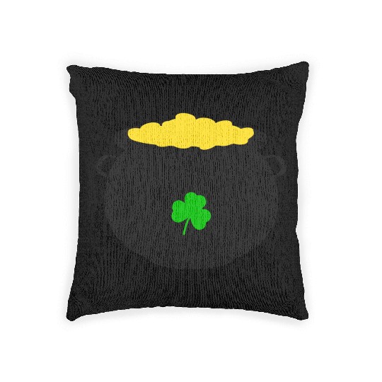 Pot of Gold St Patricks Day Woven Pillows