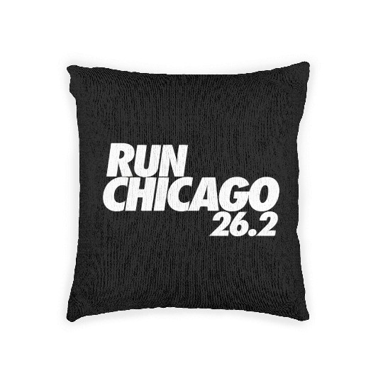 run chicago Woven Pillows
