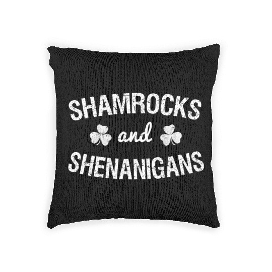 Shamrocks and Shenanigans St. Patrick's Day Woven Pillows