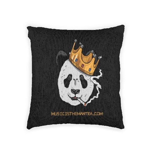 Mantra Smoking Panda Woven Pillows