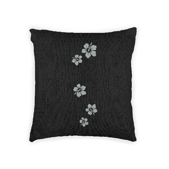 Hibiscus Flowers Sommer Tendril Aloha Woven Pillows