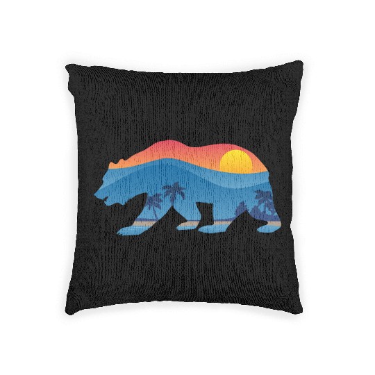 California Bear Woven Pillows